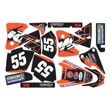 Imagem de Kit Adesivos Moto Cross Trilha Ktm Exc 2001