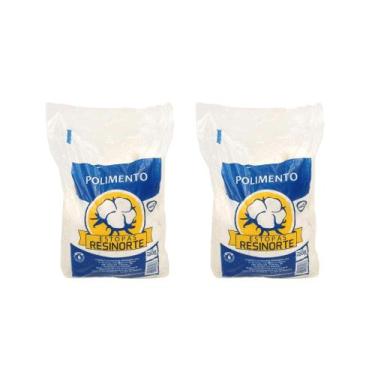 Imagem de Kit 2 Pacotes de Estopa Branca Extra 400 g Resinorte