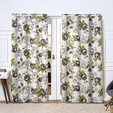 Imagem de Cortina Baggio Tecido Gorgurinho Estampado 2,80x2,20 Metros - Vitor Bo