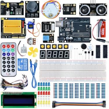 Imagem de Cirutrontek Super Kit Inicial Para Adultos E Crianças Em Idade Escolar Compatível Com Arduino Ide Inclui Placa Uno R3 Tutorial De Ensaio Lcd 1602 Servo Motor Sensor Hc-Sr04 Etc Eletrônico