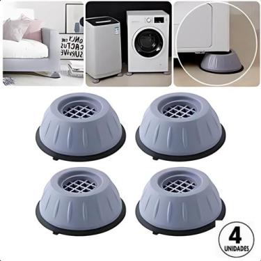 Imagem de Kit 4 Pé Máquina Lavar Anti Vibração Suporte Original - ROMI