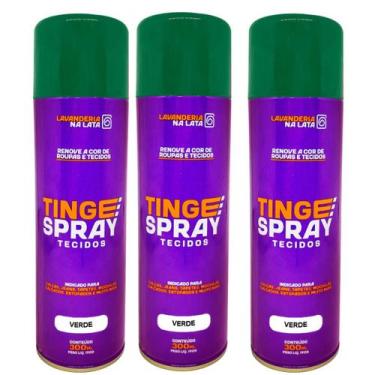 Imagem de Kit 3 Tinta de Tecidos Roupas Estofados Carpetes - Tingespray 300ml - 