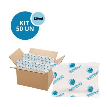 Imagem de Kit 50 Gelo Gel Bolsa Artificial Reutilizável Flexível Compressa 120g 