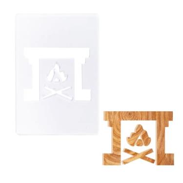 Imagem de Modelos de roteador de acrílico de Natal com formato de lareira para carpintaria de férias, kit de artesanato decorativo de férias, ideias de presente faça você mesmo, estênceis para marcenaria para