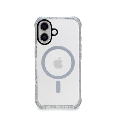 Imagem de Customic Capinha Case Capa para Celular iPhone 16 (6.1"), Impactor Space Anti Impacto Proteção Militar 4 metros contra quedas, Compatível Mag-Safe, Antiamarelamento, Transparente, Branco