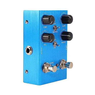 Imagem de Acouto Pedal de Efeito de Guitarra Com Volume, Acionamento, Controle - Simulador de Amplificador de Som Compacto e Pedal de Distorção para Músicos - Design Azul Leve (Azul)