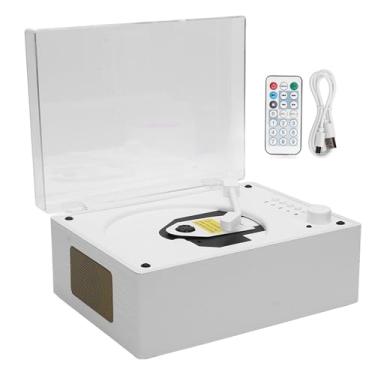 Imagem de RiToEasysports CD Player Portátil, Desgaste Portátil do CD Player Multifuncional Clear Sound Com Controle Remoto para Som Sem Perdas (Cor de grão de madeira branca)