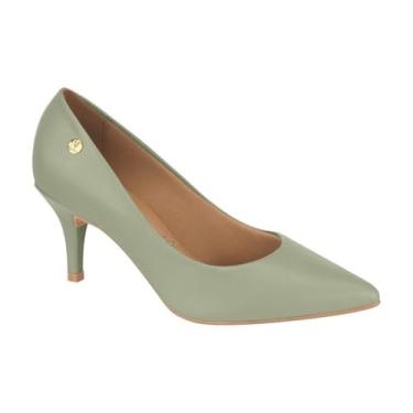 Imagem de Sapato Scarpin Feminino Vizzano – Salto Baixo Social, Confortável e Elegante (Verde, BR, Adulto, Numérico, 39)