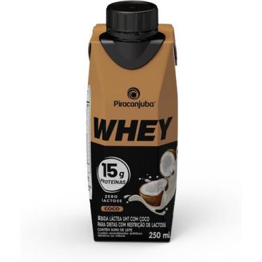 Imagem de Kit c/ 3 Whey Zero Lactose Coco 15g Piracanjuba 250ml
