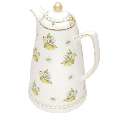 Imagem de Garrafa Térmica Wolff em Porcelana Lemon Branca - 900ml