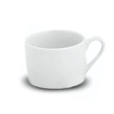 Imagem de Xícara De Café Chá Chocolate Porcelana Branca Lisa 150ML 1un - HR Porc