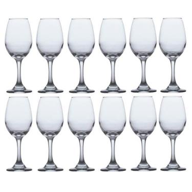 Imagem de Conjunto 12 Taças de Vidro 365ml VINHO TINTO ÁGUA Cristal - CRISTAR