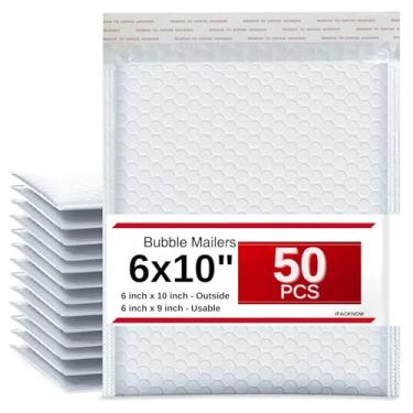 Imagem de Envelopes de plástico com bolhas de 50 peças, 15 x 25 cm, envelopes acolchoados, impermeáveis, à prova d'água, cinza, nº 0-15 x 23 cm, tamanho utilizável