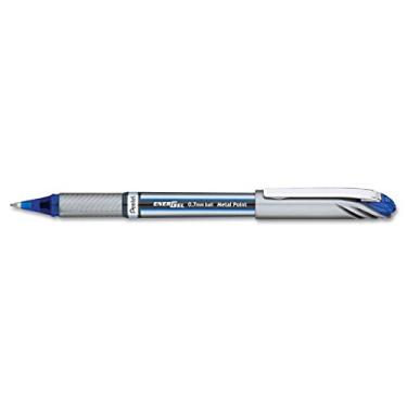 Imagem de Pentel EnerGel NV Caneta esferográfica líquida de gel para vara, tinta azul, média, 12 itens no total