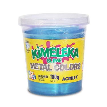 Imagem de Kimeleka Slime Art Kids metálica 180g Azul 671 Acrilex