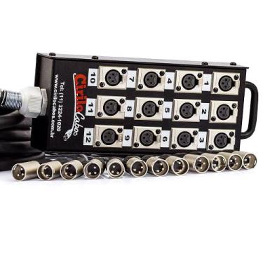 Imagem de Medusa 8 Vias Montada com Conectores Amphenol, 1 MT