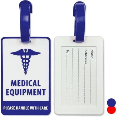 Imagem de Medical Luggage Tag - ConnectOne CPAP Luggage Tag - Medical ID Alert Tag for Carry On & Supply Bag - Travel Essentials Medical Equipment Tag for CPAP (Blue, 1 Pack)