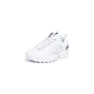 Imagem de Fila Disruptor II t nis masculino com patch personalizado, Branco, 9.5