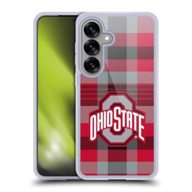 Imagem de Head Case Designs Capa de gel com logotipo xadrez oficialmente licenciada pela Ohio State University [proteção de grau militar] compatível com Samsung Galaxy S25 e compatível com MagSafe