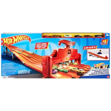 Imagem de Pista de Carro Extensível e Dobrável de 2,4 Metros, Inclui 6 Carros em Escala 1:64