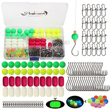 Imagem de Dovesun 220 peças boias de pesca com mosca, boias de espuma, pompano, flutua, cor brilhante, cilíndrico, com caixa de equipamentos