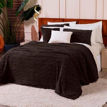 Imagem de Cobertor Manta Zurique Trançado Avulso CASAL Dupla Face Mantinha Plush