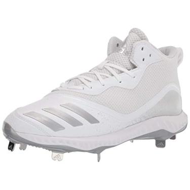 Imagem de adidas Sapato de beisebol masculino Icon V Bounce Mid, Ftwr Branco/Prata Met./Ftwr Branco, 7