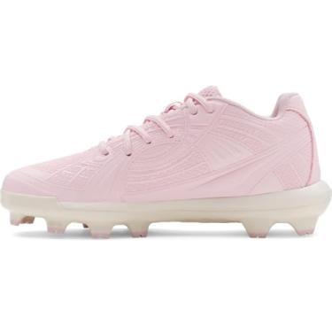 Imagem de Under Armour Tênis feminino Glyde Sola TPU Jr Softball Cleats, (647) Prime rosa/branco/rosa Prime, 17