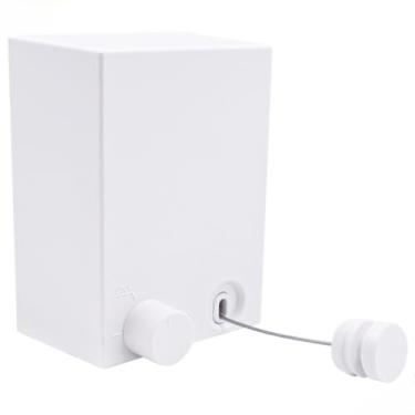 Imagem de Varal Retratil, Kit Varal Retrátil de Aço para Lavanderia, Arame Resistente, Suporta até 20kg(BRANCO)