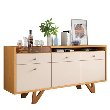 Imagem de Buffet Aparador Sollare Com 2 Portas E 2 Gavetas Cinamomo-off White - Hb Móveis Cinamomo-off White