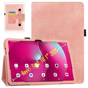Imagem de ACdream Capa para tablet T-Mobile Revvl Tab 2 25.7 cm 2025 Modelo: 9185W, (não serve para 2023 Revvl Tab 5G 26.3 cm), capa protetora fina de couro, fecho magnético, alça de mão, compartimentos para