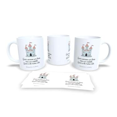 Imagem de Caneca com Frase de Clarice Lispector, Porcelana Branca, Design Pássaro em Voo, Decorativa com Citação Literária 'Liberdade é pouco' (19068)