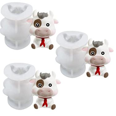 Imagem de Bandeja de cubo de gelo de vaca com tampa, molde para máquina de gelo foBeyondNicer Freezer com recipiente, para resfriar uísque, coquetéis, café, vinho, fácil liberação livre de BPA (3, grande)