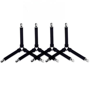 Imagem de 4 Prendedor De Lençol Elástico No Colchão Cama Esticador Fixador Clipe Trava Presilha Segura Lençol