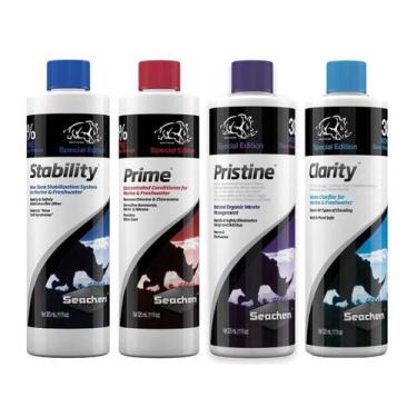 Imagem de Kit Seachem Stability Prime Pristine Clarity Aquários 325ml
