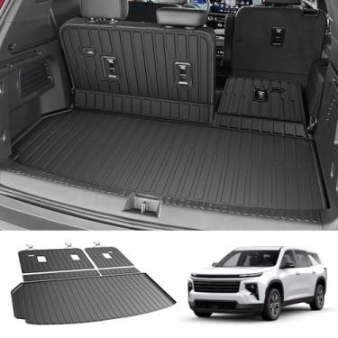 Imagem de Cartist Tapete de carga e encosto serve para Chevy Traverse 2024-2026 e GMC Acadia 2024-2026 e Buick Enclave 2025-2026 (7/8 assentos) Tapete de porta-malas TPE para todos os climas para acessórios de