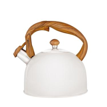 Imagem de Chaleira Wood Em Inox 2,5 Litros Com Apito Mor Cor:bege Bege