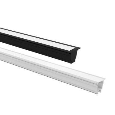 Imagem de Perfil De Embutir Taschibra Para Fita De Led Vertex 25 Com 3 Metros Preto