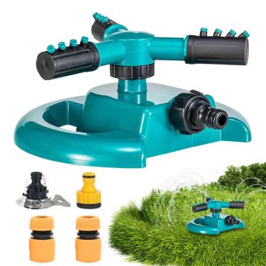 Imagem de Aspersor para quintal, sistema automático de irrigação de jardim - Sistema de irrigação de rotação de 360 graus para canteiros de flores, remendos de vegetais, berçários, parques, crianças, animais de