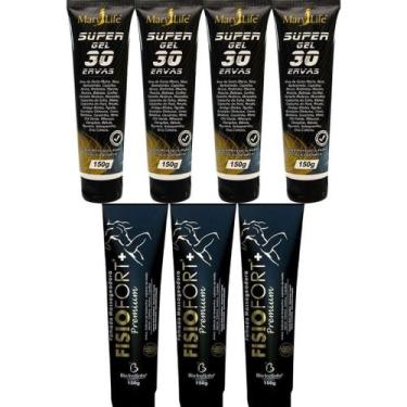 Imagem de Kit 4 Super Gel 30 Ervas 150G + 3 Pomada Fisiofort Premium - Bio Insti