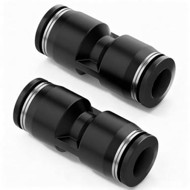 Imagem de NANLACH Encaixe de pressão para conectar, tubo de 12 mm OD tubo pneumático adaptador rápido tubo mangueira de ar encaixe de tubo para tubo de 1/5.1 cm OD (pacote com 5)