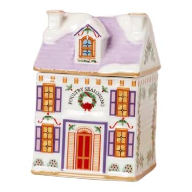 Imagem de IEUDNS Casa de Especiarias da Vila de Natal, Decoração Natalina, Pote de Especiarias Portátil e Reutilizável, Enfeite de Resina em Miniatura para Festas de, Style D