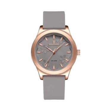 Imagem de Relógio De Pulso Feminino À Prova d'Água Com Pulseira De Silicone NAVI