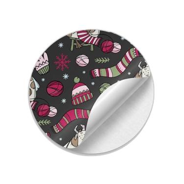 Imagem de Adesivos Natalinos Redondos Camisola Hygge 25 Unidades - Tamanho 30x30cm