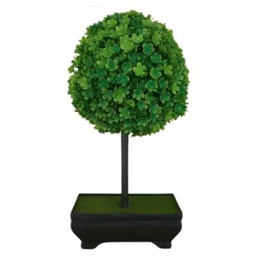 Imagem de Bonsai De Pinheiro Artificial — Ideal Para DecoraçãO De Interiores(BOLA DE NEVE VASO ESCURO)