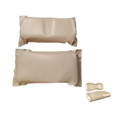 Imagem de Para Yamaha G29 2007-2016 Carrinho de golfe regular, assento dianteiro e encosto externo de couro (cáqui/espessado)