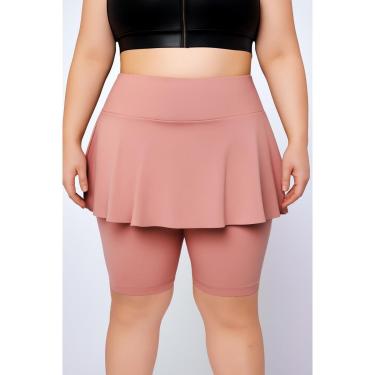 Imagem de Bermuda Saía Babado Plus Size Tapa Bumbum Fitness Em Suplex WOLFOX-Feminino