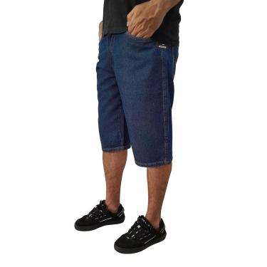 Imagem de Bermuda Jeans Reta Tradicional Balão larga Masculina-Masculino