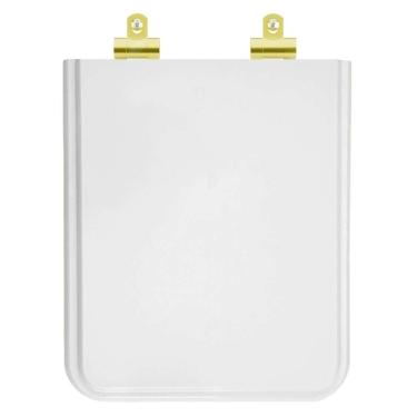 Imagem de Assento Sanitário Poliester Soft Close Square Branco Para Vaso Incepa Com Ferragem Dourada