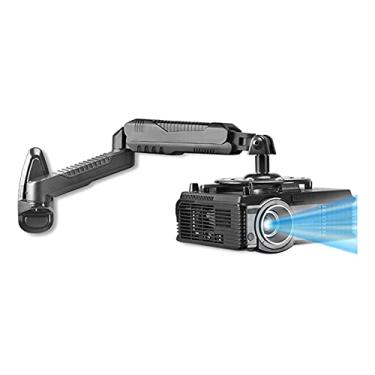 Imagem de SFOIMO Suporte para projetor, suporte de parede para projetor, fixação com altura ajustável e braços extensíveis para suporte de projetor doméstico e escritório